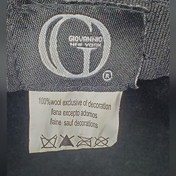 GLOVANNIO NEW YORK Black Formal 100% Wool Women's Hat - Picture 8 of 11